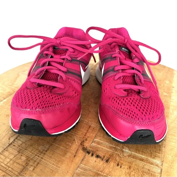 Nike Women's Fuchsia Sneakers with Black and White Accents - Picture 2 of 11